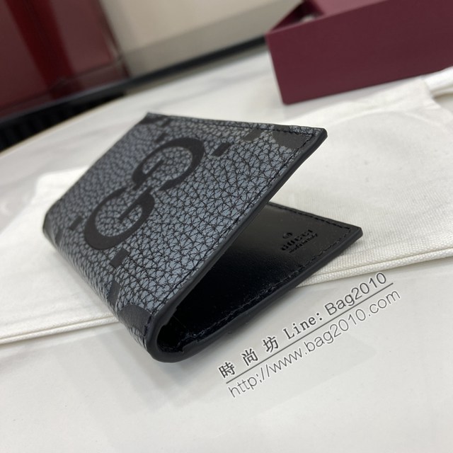 Gucci專櫃古馳最新款經典字母交織圖案男士錢包卡包 jh2647型號：739478